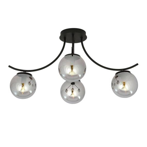 Lampa sufitowa BOSTON 4 BLACK/GRAFIT czarny (1110/4) - Emibig