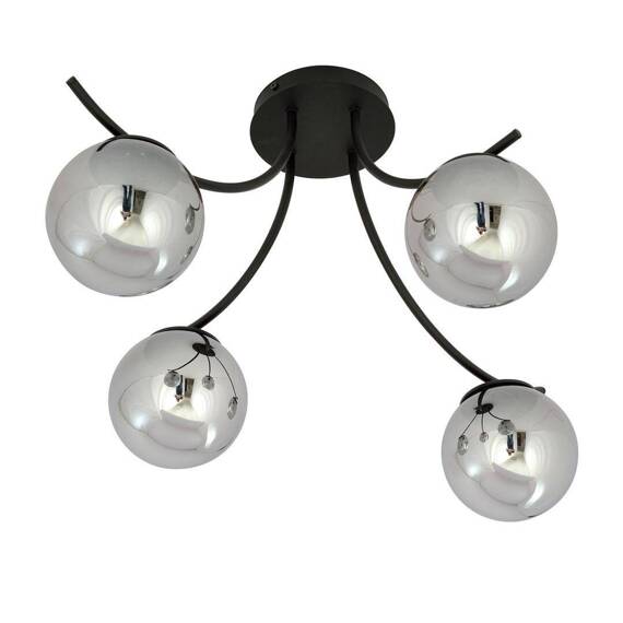 Lampa sufitowa BOSTON 4 BLACK/GRAFIT czarny (1110/4) - Emibig