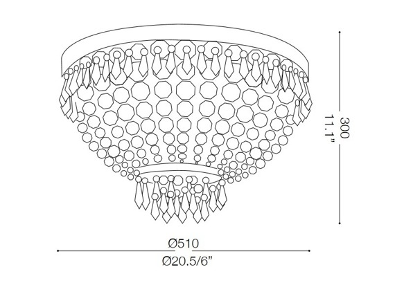 Lampa sufitowa CAESAR PL6 114682 złota Ideal Lux