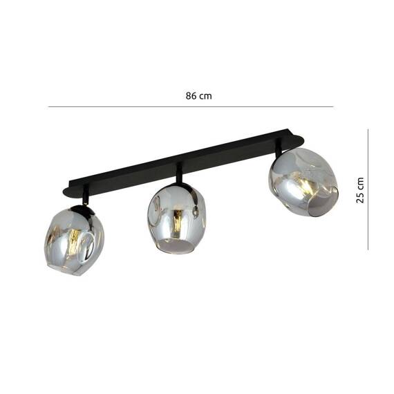 Lampa sufitowa FLOW 3 GRAFIT czarny (1178/3) - Emibig