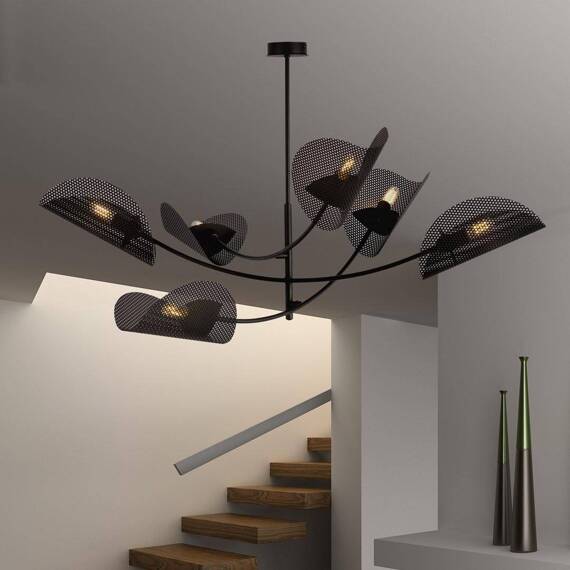 Lampa sufitowa GLADIO 6 BLACK czarny (1170/6) - Emibig