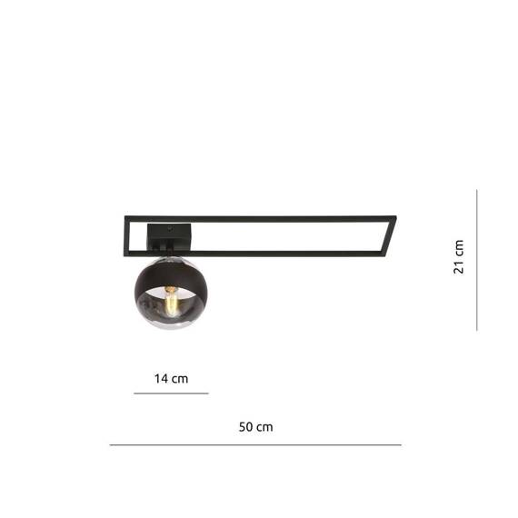 Lampa sufitowa IMAGO 1B BLACK/STRIPE czarny (1132/1B) - Emibig