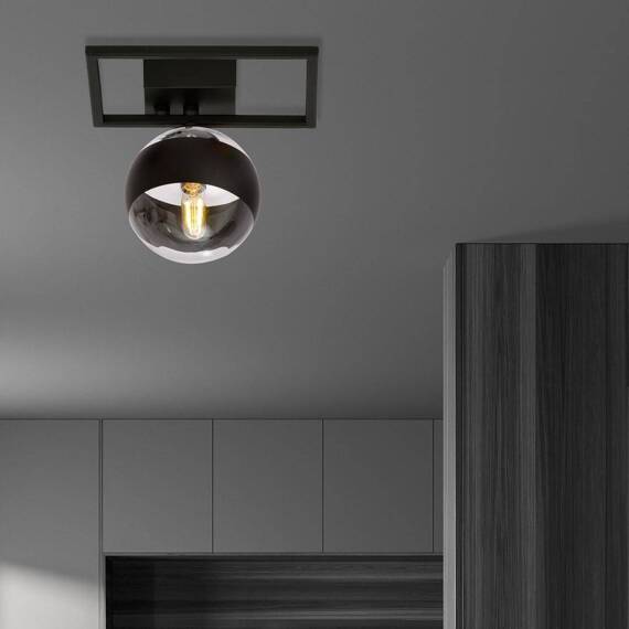 Lampa sufitowa IMAGO 1E BLACK/STRIPE czarny (1132/1E) - Emibig