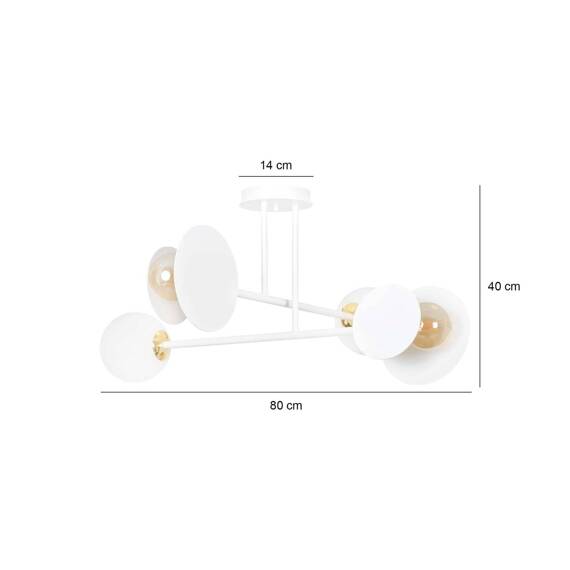 Lampa sufitowa MINERVA 4 WHITE biały (613/4) - Emibig