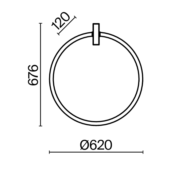 Lampa sufitowa Maytoni MOD315CL-L25G3K Anillo