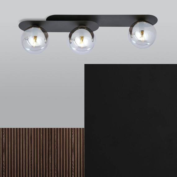 Lampa sufitowa PLAZA 3 BLACK/GRAFIT czarny (1119/3) - Emibig