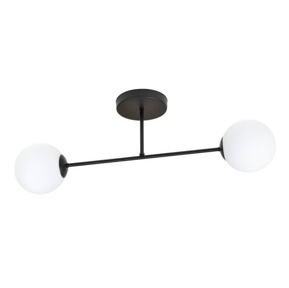 Lampa sufitowa ROMA 2 BL OPAL czarny (1232/2) - Emibig