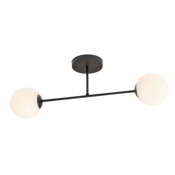 Lampa sufitowa ROMA 2 BL OPAL czarny (1232/2) - Emibig