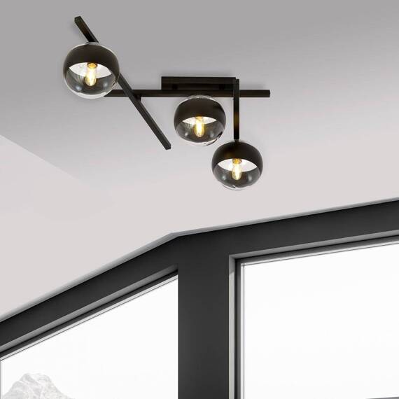 Lampa sufitowa SMART 3 BLACK/STRIPE czarny (1105/3) - Emibig