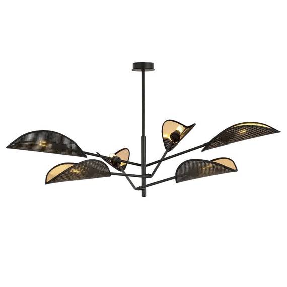 Lampa sufitowa VENE 6 BLACK/GOLD czarny (1158/6) - Emibig