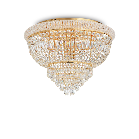 Lampa sufitowa kryształowa Ideal Lux Dubai PL24 Ottone