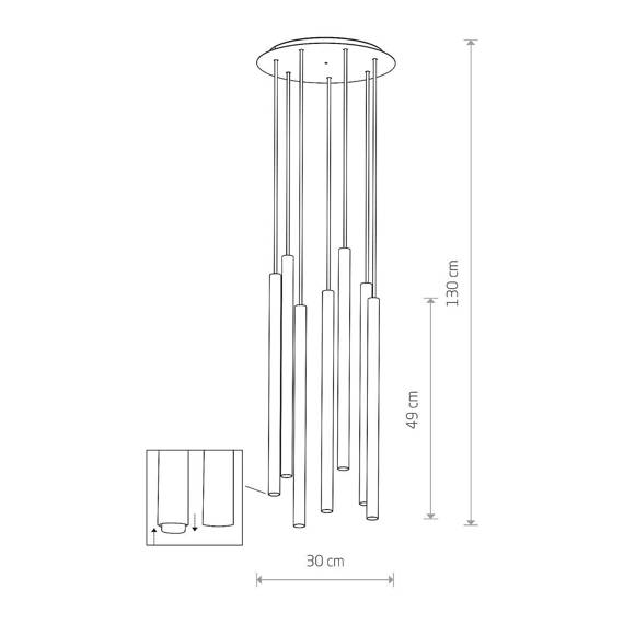 Lampa wisząca 10704 Nowodvorski Laser Multikolor