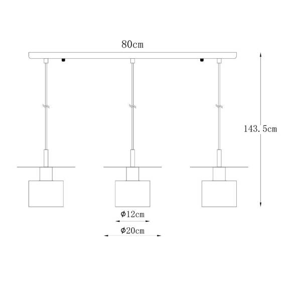 Lampa wisząca A8183-3A Zuma Line Sarda