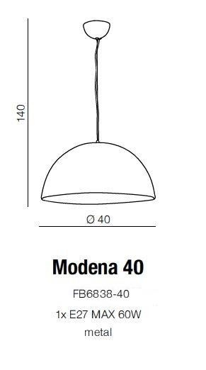 Lampa wisząca AZzardo Modena AZ1397 WH/GO