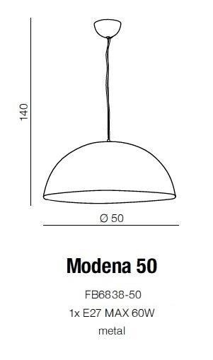 Lampa wisząca AZzardo Modena AZ1401 CH/CH