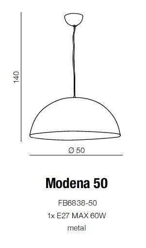 Lampa wisząca AZzardo Modena FB6838-50 WH/GO