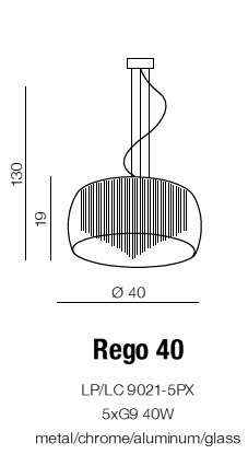 Lampa wisząca AZzardo REGO 40 AZ0999