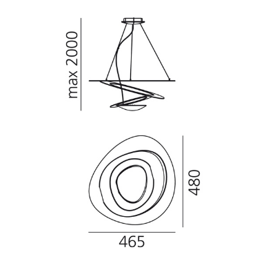 Lampa wisząca Artemide Pirce 1249W10A