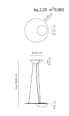 Lampa wisząca Axo Light Kwic 36 cm czarna