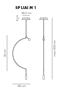 Lampa wisząca Axo Light Liaison M1 czarna