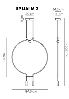 Lampa wisząca Axo Light Liaison M2 czarna