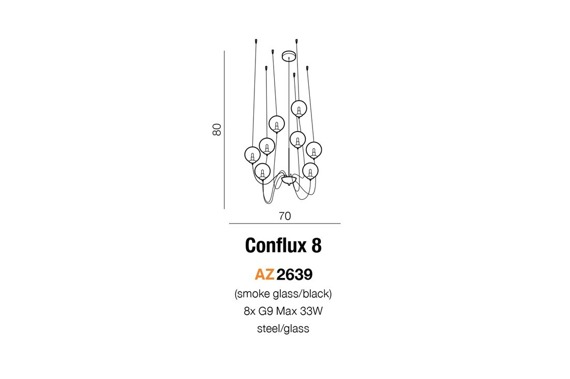 Lampa wisząca Azzardo Conflux 8