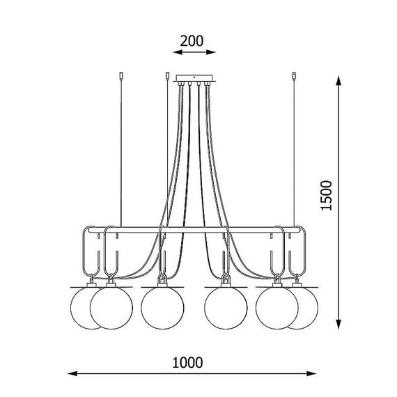 Lampa wisząca Cleoni Corona DM102KH/192