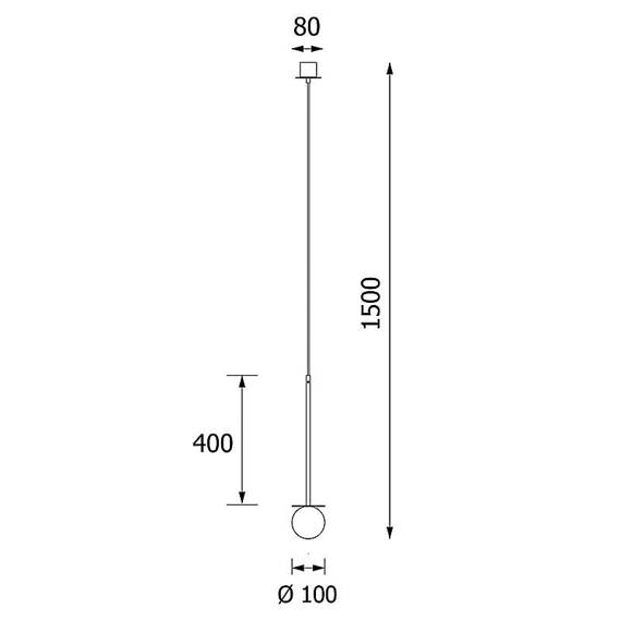 Lampa wisząca DM101/P/ER/B/962 Cleoni Cotton 40 złoty G9 10cm