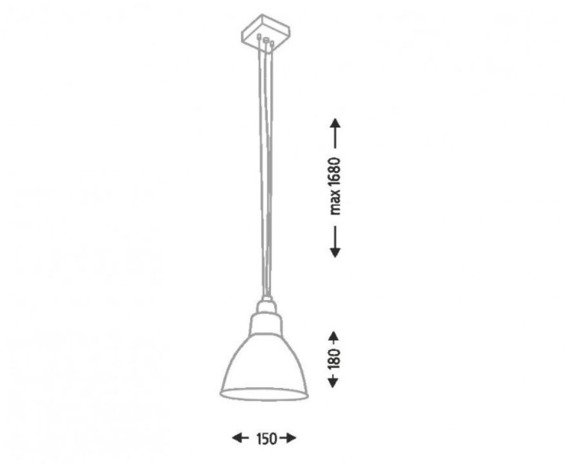 Lampa wisząca Daisen 5595 Czarny