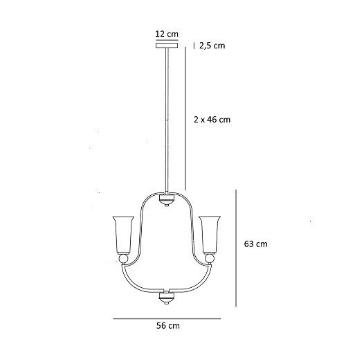 Lampa wisząca Dann Lux Magnum 5 DLD0488 nikiel