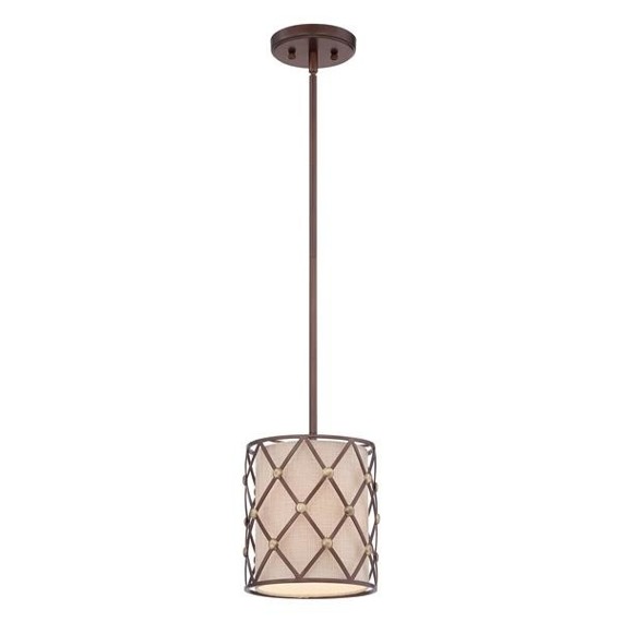 Lampa wisząca Elstead Lighting Brown Lattice QZ/BROWNLATT/P/S