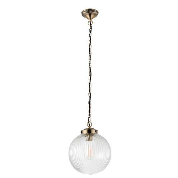 Lampa wisząca Endon Brydon przezroczysty/mosiądz 25 cm 71123