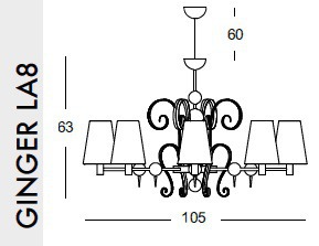 Lampa wisząca Evi Style GINGER LA8