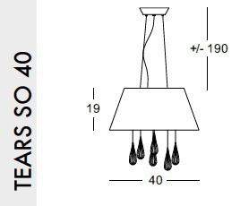 Lampa wisząca Evi Style TEARS SO 40