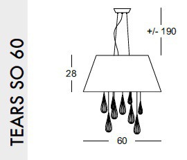 Lampa wisząca Evi Style TEARS SO 60