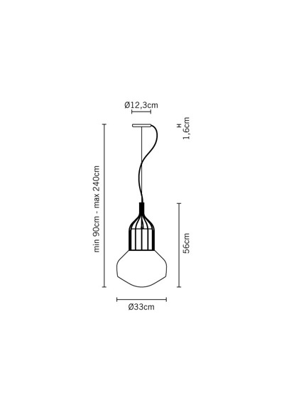 Lampa wisząca FABBIAN AÉROSTAT F27 A11 24