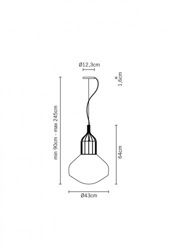 Lampa wisząca FABBIAN AÉROSTAT F27 A13 24