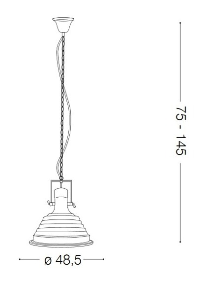 Lampa wisząca FISHERMAN SP1 125824 chrom Ideal Lux