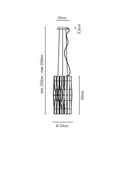 Lampa wisząca Fabbian STICK F23 A01 69