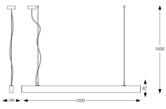 Lampa wisząca Ideal Lux Office 271187 Czarna