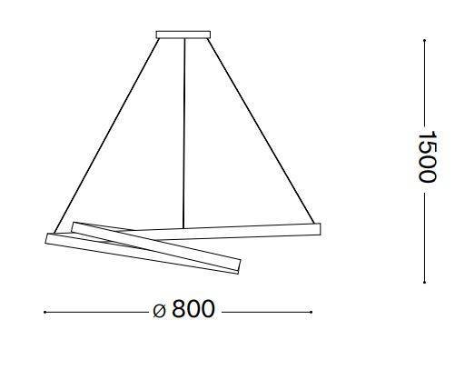 Lampa wisząca Ideal Lux Oz 269450 80 cm