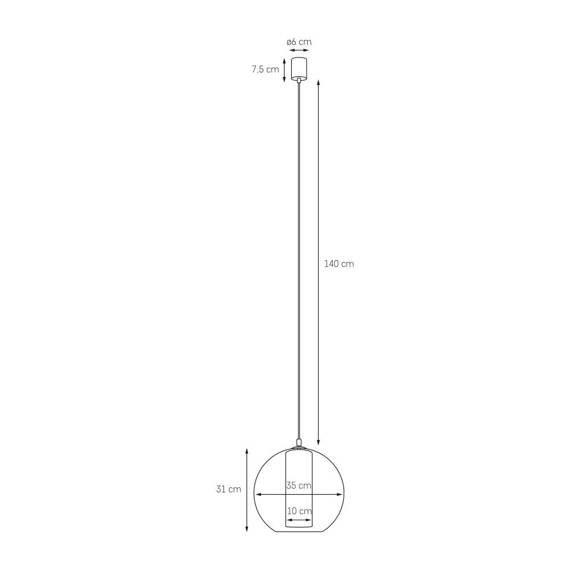 Lampa wisząca Kaspa 11097102 Merida L