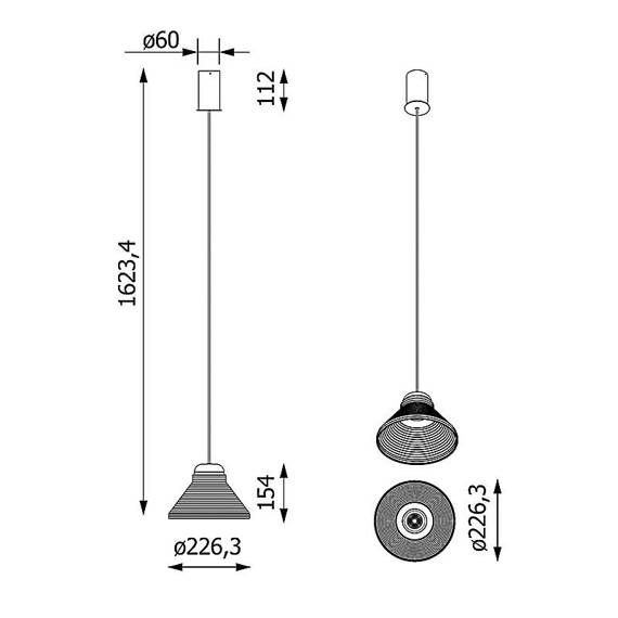 Lampa wisząca LA361/A2/L09/SdPW/G/116/38D/930 Cleoni Oti A2