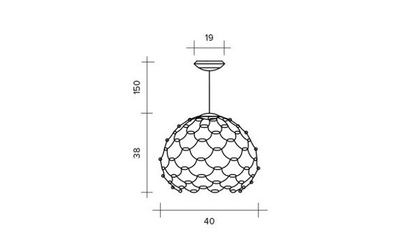 Lampa wisząca LED Sforzin Lamoi 40 cm miedziana