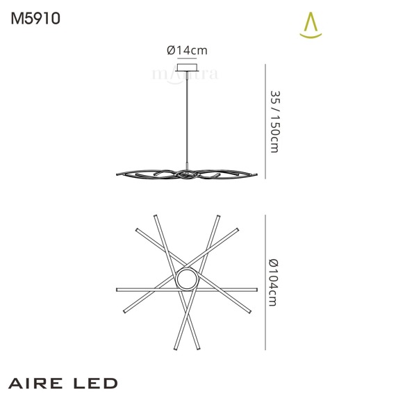 Lampa wisząca Mantra Aire LED 5910