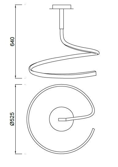 Lampa wisząca Mantra Nur XL 5362