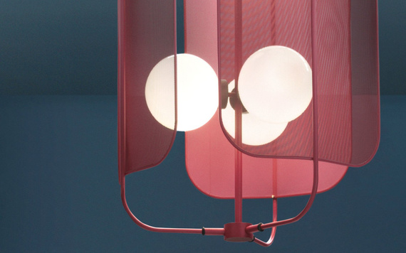 Lampa wisząca Masiero Papilio S3+3 różowa