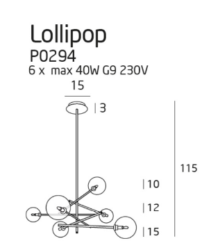 Lampa wisząca MaxLight Lollipop P0294 