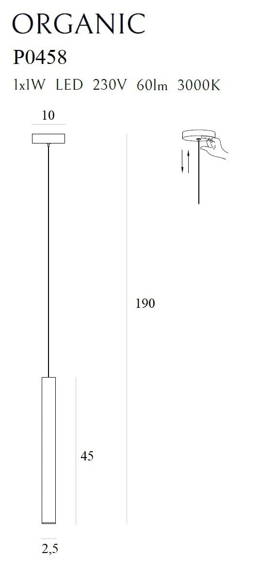 Lampa wisząca MaxLight ORGANIC P0458