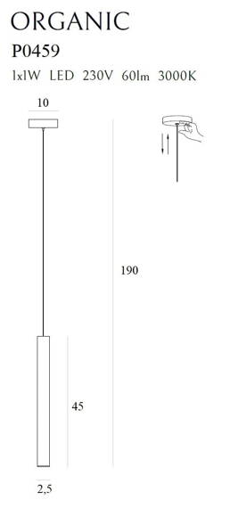 Lampa wisząca MaxLight ORGANIC P0459 